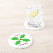 Joyeux Noël Holly Dessous de verre en grès (Côté)