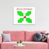 Joyeux Noël Holly Impression sur toile personnalis (Insitu(Salon))