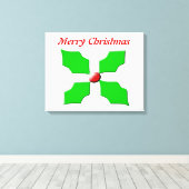 Joyeux Noël Holly Impression sur toile personnalis (Insitu (Plancher de Bois))