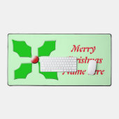 Joyeux Noël Holly Nom personnalisé (Clavier et souris)