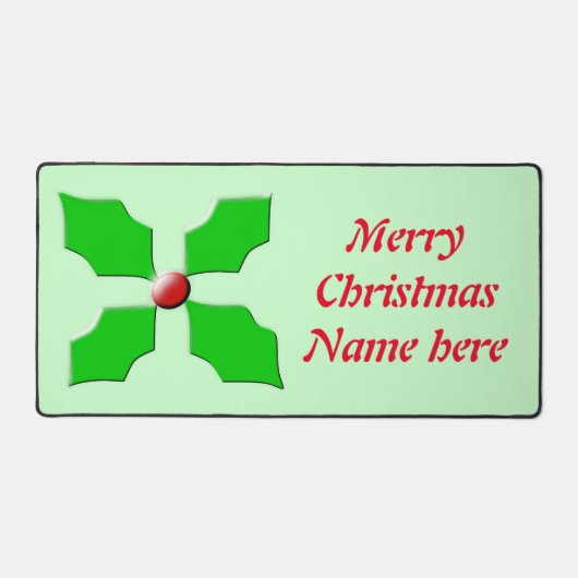 Joyeux Noël Holly Nom personnalisé (Recto)