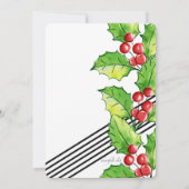 Joyeux Noël Holly Photo Carte de Vœux de Fêtes (Dos)