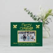 Joyeux Noël Holly Photo Foil Carte de poste de vac (Debout devant)