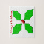 Joyeux Noël Holly Puzzle personnalisable (Vertical)