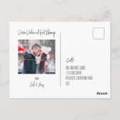 Joyeux Noël Hot Coco Couple Photo Carte postale (Dos)