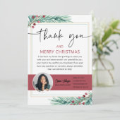 Joyeux Noël Immobilier Carte de remerciements phot (Debout devant)