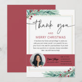 Joyeux Noël Immobilier Carte de remerciements phot (Devant / Derrière)