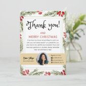 Joyeux Noël Immobilier Carte de remerciements phot (Debout devant)