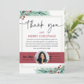 Joyeux Noël Immobilier Carte de remerciements phot (Debout devant)