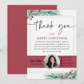 Joyeux Noël Immobilier Carte de remerciements phot (Devant / Derrière)