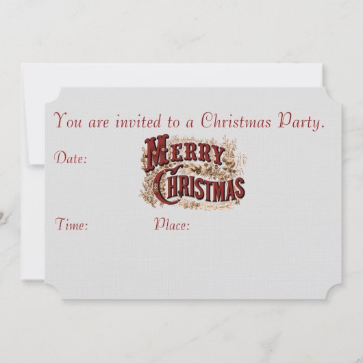 Joyeux Noël Invitation (Dos)