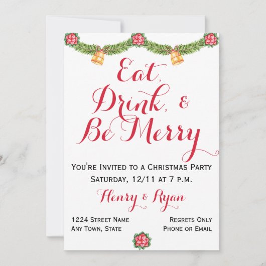 Joyeux Noël Invitation (Devant)