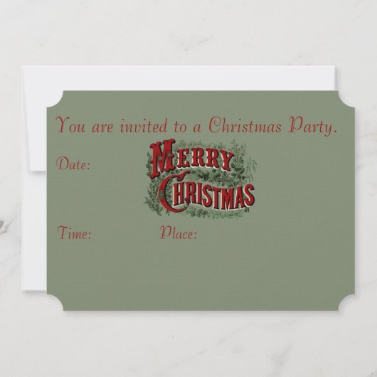 Joyeux Noël Invitation (Dos)