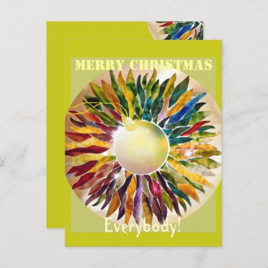 Joyeux Noël Invitation décorative à tous (Devant / Derrière)