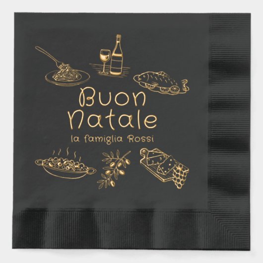 Joyeux Noël italien décorations de table doodles (Recto)