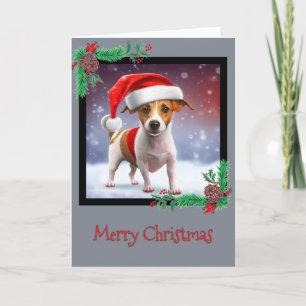Joyeux Noël Jack Russell Terrier Carte de voeux