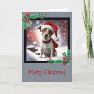 Joyeux Noël Jack Russell Terrier Carte de voeux