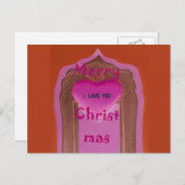 Joyeux Noël Je t'aime Cartes postales Coeur (Devant / Derrière)