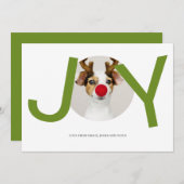 Joyeux Noël Joie Carte photo vert (Devant / Derrière)