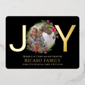 Joyeux Noël Joie Carte photo Wreath (Recto)