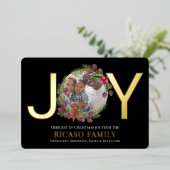 Joyeux Noël Joie Carte photo Wreath (Debout devant)