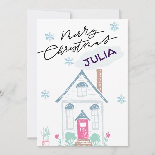 joyeux noël joli rustis drôle carte (Devant)