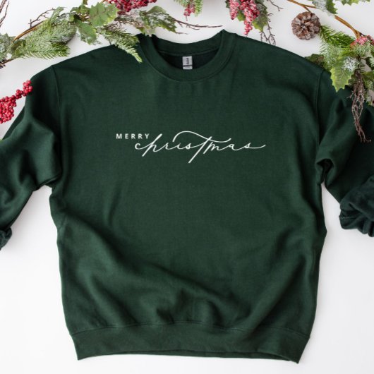 Joyeux Noël joli Script Sweatshirt de vacances
