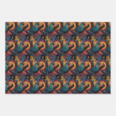 Joyeux Noël Jolly festif papier d'enveloppement (Devant)