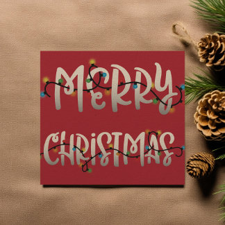 Joyeux Noël Joyeux Carré de Noël Carte photo