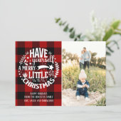 Joyeux Noël Joyeux Joyeux Carte photo de famille (Debout devant)