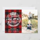 Joyeux Noël Joyeux Joyeux Carte photo de famille (Devant)