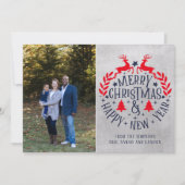 Joyeux Noël Joyeux Joyeux Carte photo de famille (Devant)