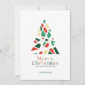 Joyeux Noël Joyeux Nouvel An Arbre carte de voeux (Devant)