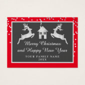 Joyeux Noël Joyeux Nouvel An Nom Argent Rouge (Devant)