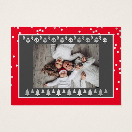 Joyeux Noël Joyeux Nouvel An Nom Argent Rouge (Dos)