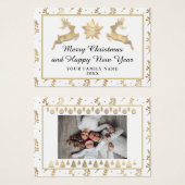 Joyeux Noël Joyeux Nouvel An Nom Or Blanc (Devant & derrière)