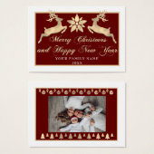 Joyeux Noël Joyeux Nouvel An Nom Photo Gold (Devant & derrière)