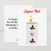 Joyeux Noël Kaart (Voorkant / Achterkant)