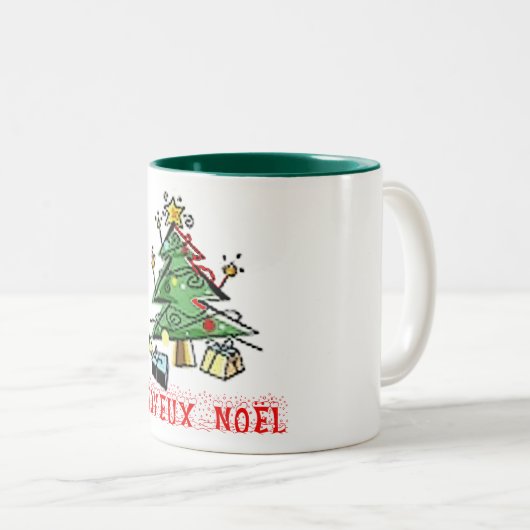 joyeux noel kerstman mok ontwerp (Voorkant rechts)