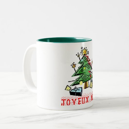 joyeux noel kerstman mok ontwerp (Voorkant links)