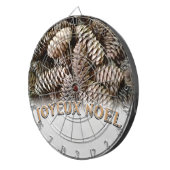 Joyeux Noel Kerstmis Vakantie Pine Cone Dartbord (Voorkant Rechts)