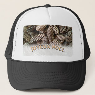 Joyeux Noel Kerstmis Vakantie Pine Cone Trucker Pet