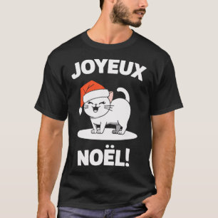 Joyeux Noël Khao Manee White Cat Christmas Santa 1 T-shirt
