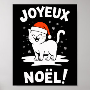 Joyeux Noël Khao Manee Witte Kat Kerstman Poster