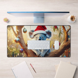Joyeux Noël Koala assis dans un Eucalyptus