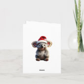 Joyeux Noël Koala assis sur la carte Gumtree (Dos)