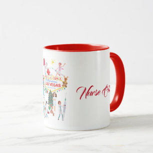 Joyeux Noël Las Vegas Nurse Mug
