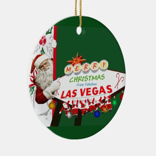 Joyeux Noël Las Vegas SANTAS Ornement (Droite)