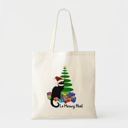 Joyeux Noël Le Chat Noir Christmas Tote Bag (Voorkant)
