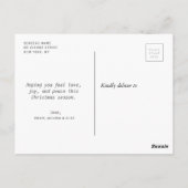 joyeux Noël lettrage urbain carte de vacances (Dos)